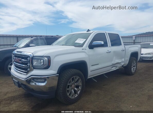 3GTU2NEC4JG428811 2018 GMC SIERRA White Առջևի ձախ երեք քառորդ տեսարան