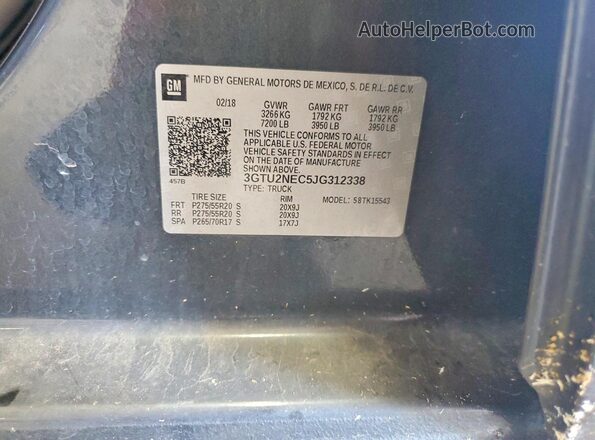 3GTU2NEC5JG312338 2018 GMC SIERRA Charcoal Widok komory silnika