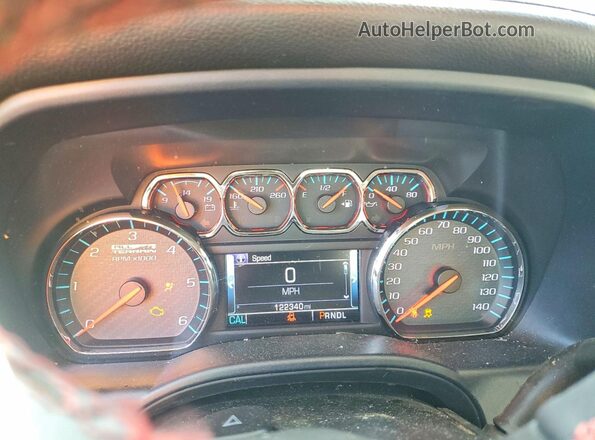 3GTU2NEC8HG382474 2017 GMC SIERRA Blue Вид щитка приладів