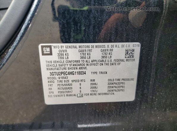 3GTU2PEC4HG118034 2017 GMC SIERRA Black Engine compartment view