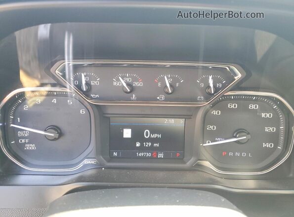 3GTU9DED4KG304392 2019 GMC SIERRA Blue Вид щитка приладів