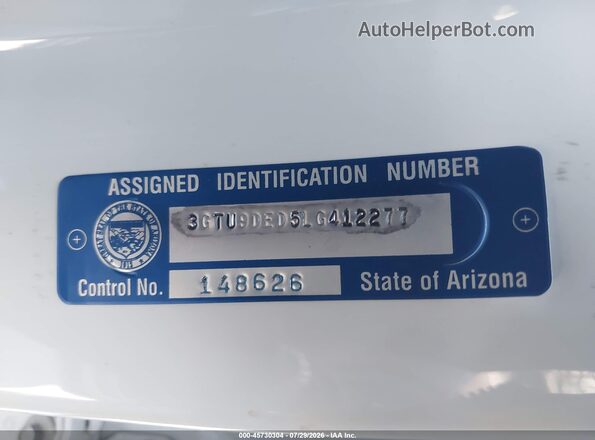 3GTU9DED5LG412277 2020 GMC SIERRA White ძრავის განყოფილების ხედი