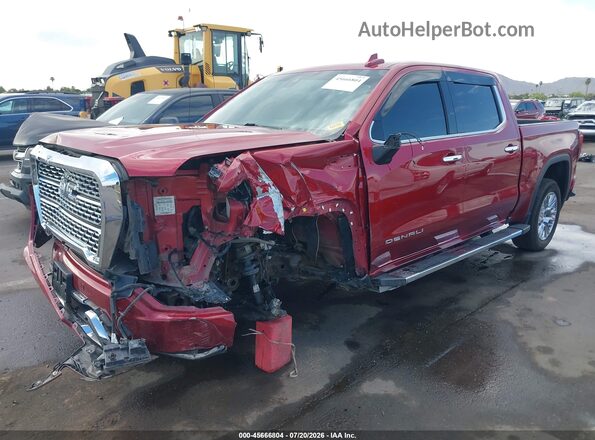 3GTU9FET3NG216554 2022 GMC SIERRA Red Առջևի ձախ երեք քառորդ տեսարան