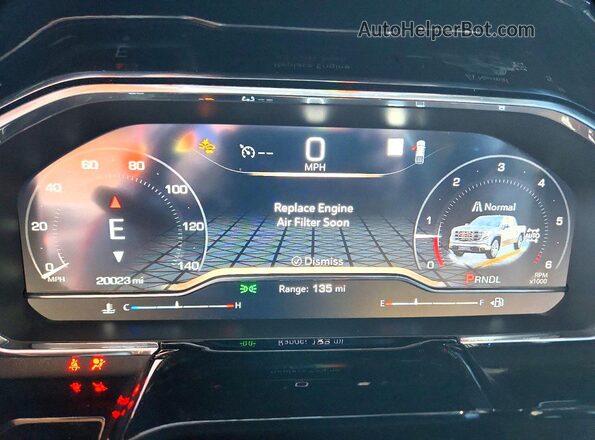3GTUUBED1NG649175 2022 GMC SIERRA Red Սարքավորումների վահանակի տեսք