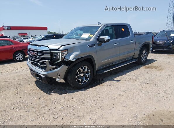 3GTUUDED4TG138472 2026 GMC SIERRA Silver Առջևի ձախ երեք քառորդ տեսարան