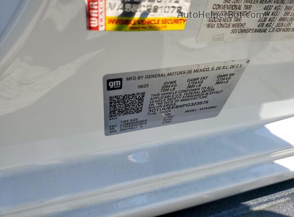 3GTUUEE8XPG323575 2023 GMC SIERRA Белый Вид подкапотного пространства