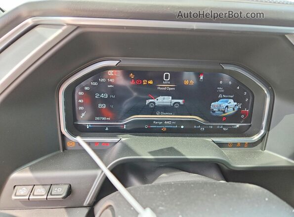 3GTUUGE83RG198966 2024 GMC SIERRA White Instrument cluster view