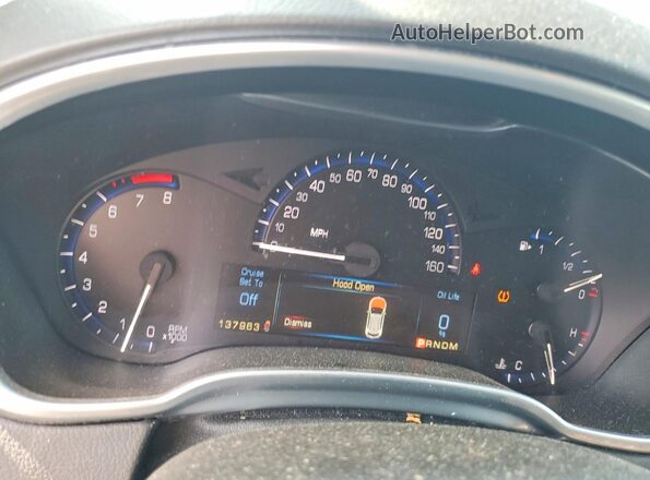 3GYFNBE30GS562164 2016 CADILLAC SRX Черный Вид щитка приборов