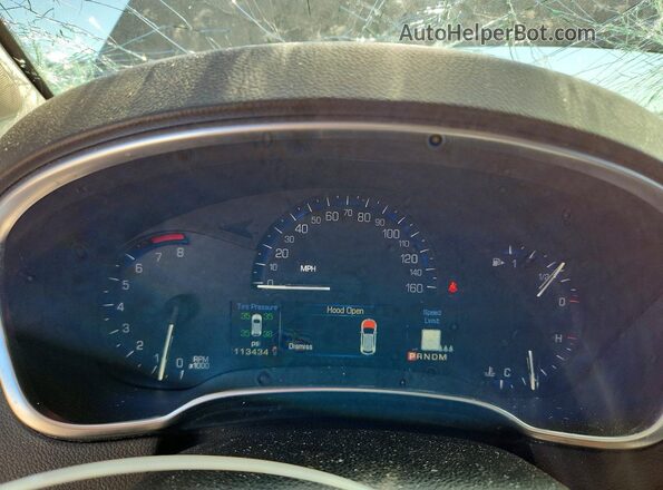 3GYFNBE38GS500821 2016 CADILLAC SRX Черный Вид щитка приборов