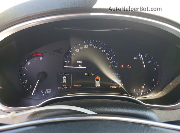 3GYFNBE3XGS567517 2016 CADILLAC SRX Серебряный Вид щитка приборов