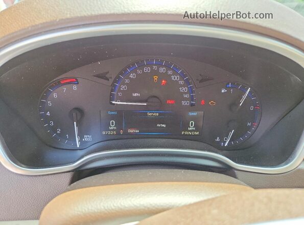 3GYFNCE34GS576560 2016 CADILLAC SRX Красный Вид щитка приборов