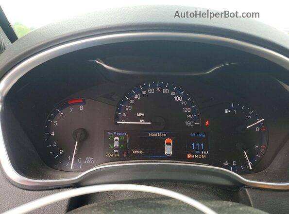 3GYFNDE35GS543573 2016 CADILLAC SRX White Instrument cluster view
