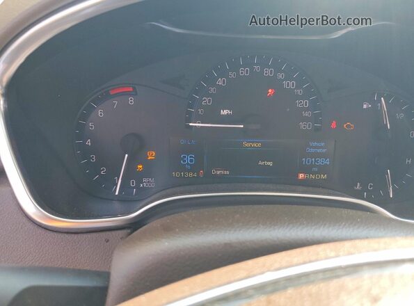 3GYFNEE30GS555118 2016 CADILLAC SRX Purple Вид щитка приладів