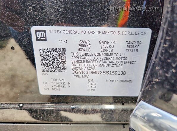 3GYK3DMR2SS159138 2025 CADILLAC OPTIQ Black 