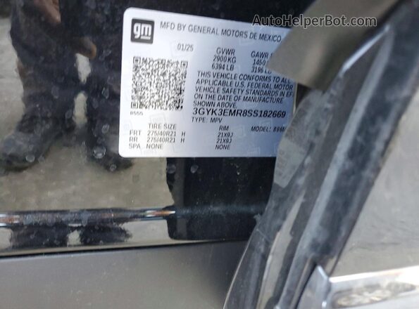 3GYK3EMR8SS182669 2025 CADILLAC OPTIQ Черный Вид наклейки с VIN-кодом