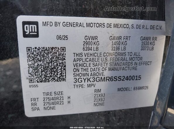 3GYK3GMR6SS240015 2025 CADILLAC OPTIQ Black Widok komory silnika