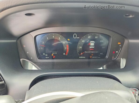 3HDSA1H72SM706530 2025 ACURA ADX Black ხელსაწყოთა პანელის ხედი