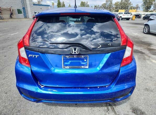 3HGGK5G42JM716607 2018 HONDA FIT Blue უკანა ხედი