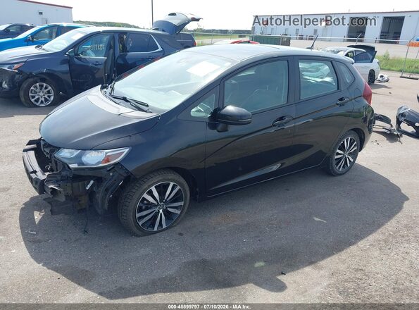 3HGGK5H0XJM705642 2018 HONDA FIT Black წინა მარცხენა ხედი სამი მეოთხედიდან