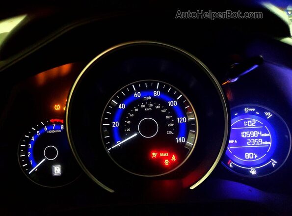 3HGGK5H41KM706411 2019 HONDA FIT Красный Вид щитка приборов