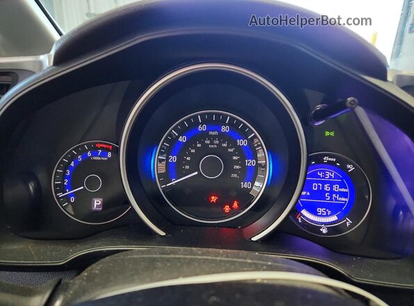3HGGK5H46KM737203 2019 HONDA FIT Black Widok zestawu wskaźników