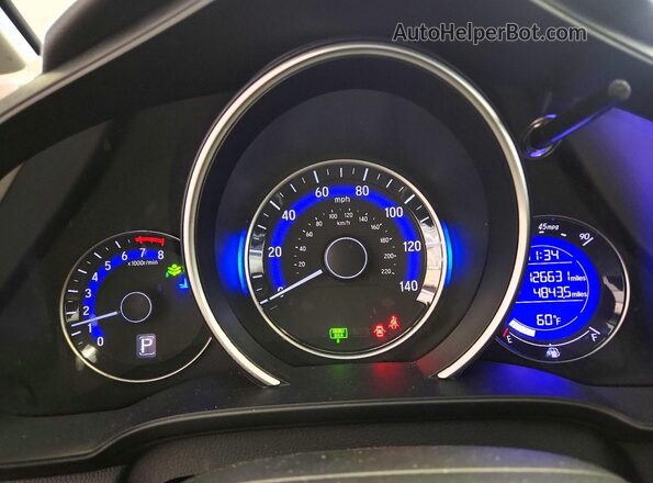 3HGGK5H47JM734874 2018 HONDA FIT Gray Սարքավորումների վահանակի տեսք