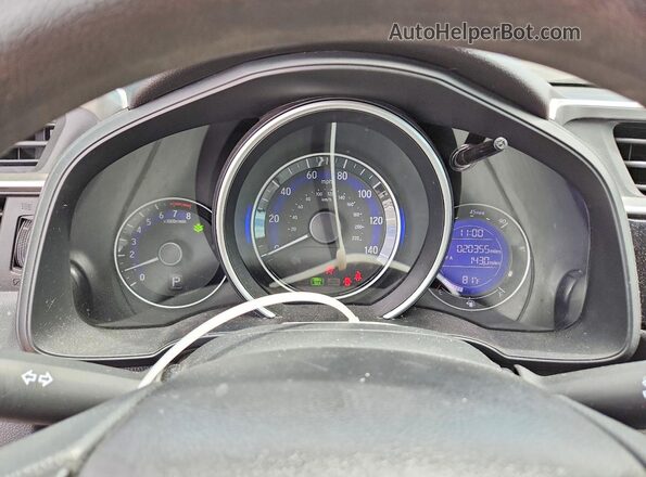 3HGGK5H47KM731586 2019 HONDA FIT White Instrument cluster view