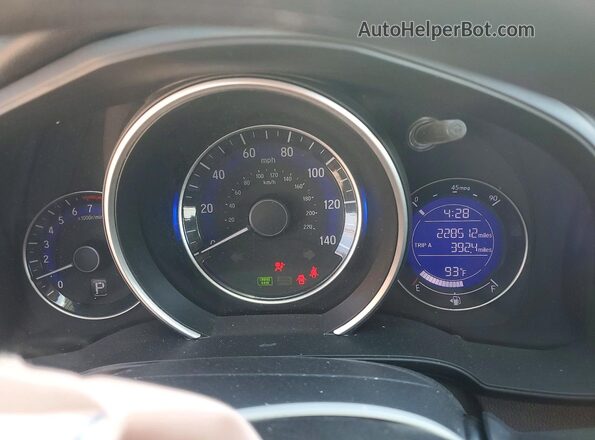 3HGGK5H47KM749635 2019 HONDA FIT White Вид щитка приладів