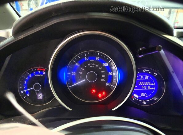 3HGGK5H48KM715266 2019 HONDA FIT Blue Vista del cuadro de instrumentos