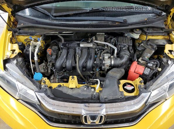 3HGGK5H4XJM726235 2018 HONDA FIT Yellow Vista interior trasera