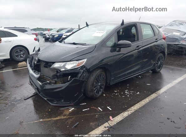 3HGGK5H60JM706612 2018 HONDA FIT Black Առջևի ձախ երեք քառորդ տեսարան