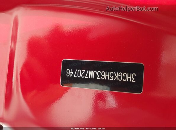 3HGGK5H63JM720746 2018 HONDA FIT Red Widok komory silnika