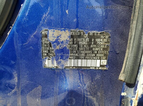 3HGGK5H67JM724802 2018 HONDA FIT Blue VIN կոդի պիտակի տեսք