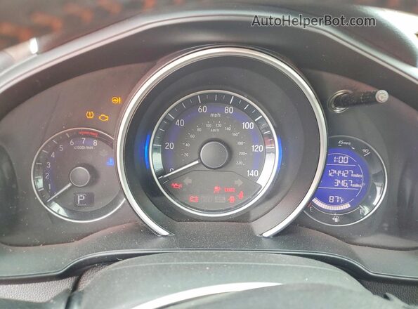 3HGGK5H6XJM712059 2018 HONDA FIT Orange Instrument cluster view