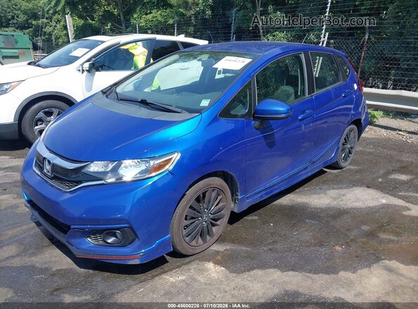 3HGGK5H6XJM724809 2018 HONDA FIT Blue Առջևի ձախ երեք քառորդ տեսարան