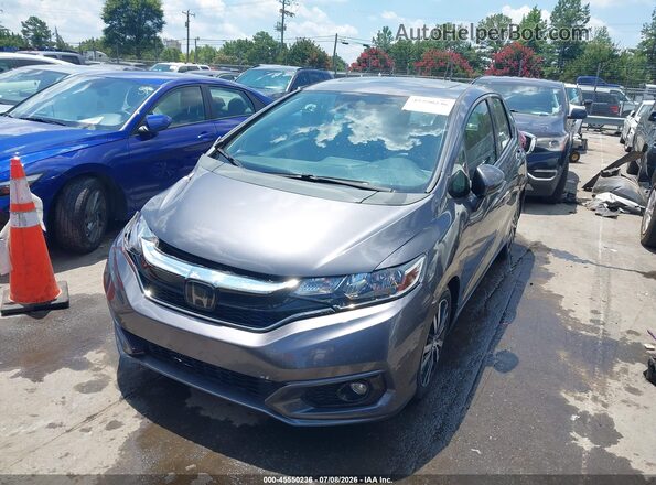 3HGGK5H83KM743592 2019 HONDA FIT Gray წინა მარცხენა ხედი სამი მეოთხედიდან