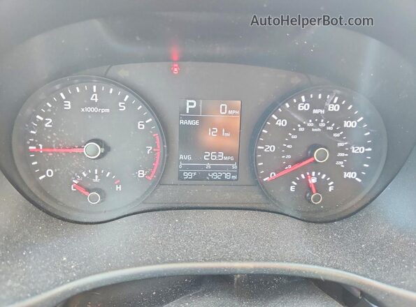3KPA24AB1KE197048 2019 KIA RIO White Vista del cuadro de instrumentos