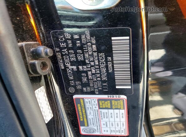 3KPA24AB7KE242526 2019 KIA RIO Черный Вид подкапотного пространства