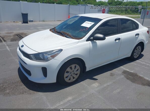 3KPA24AB9JE071583 2018 KIA RIO White Առջևի ձախ երեք քառորդ տեսարան