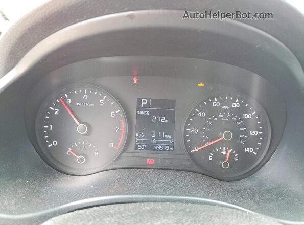 3KPA24AB9KE172818 2019 KIA RIO Red Սարքավորումների վահանակի տեսք
