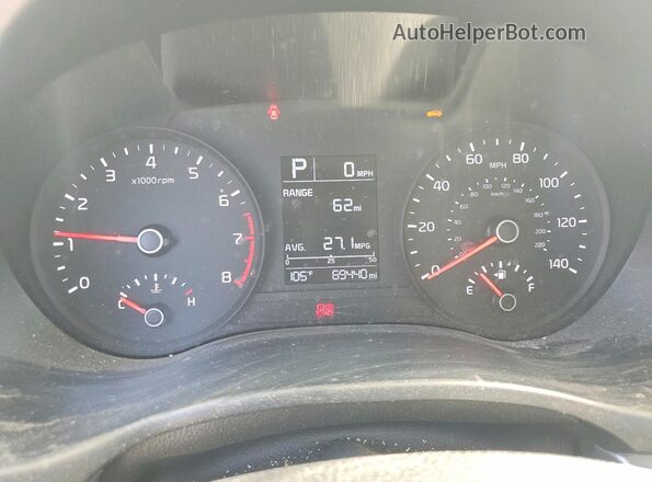3KPA24AD0ME392062 2021 KIA RIO White Սարքավորումների վահանակի տեսք