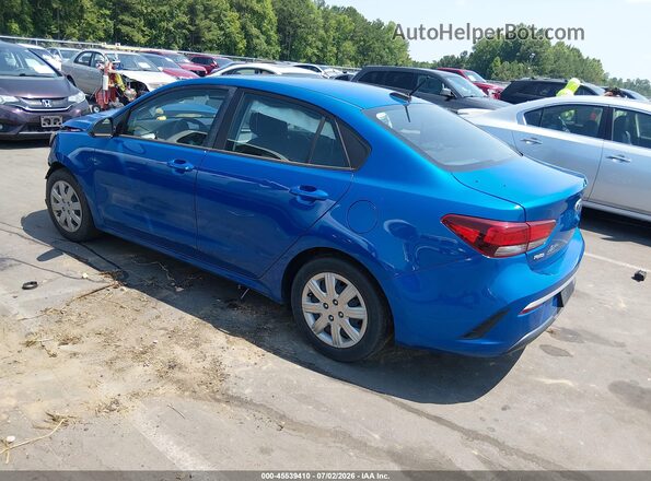 3KPA24AD0ME430485 2021 KIA RIO Синий Задняя левая четверть