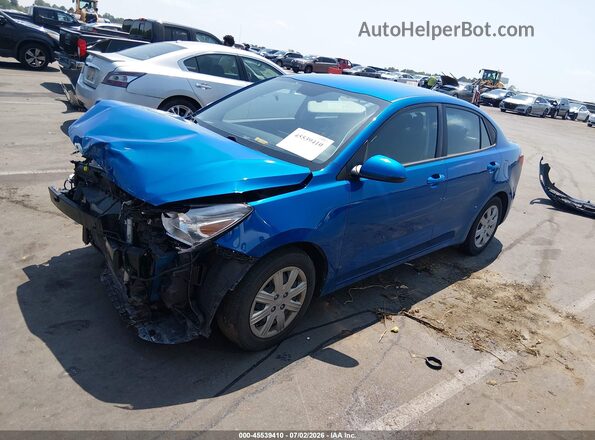 3KPA24AD0ME430485 2021 KIA RIO Синий Передняя левая четверть