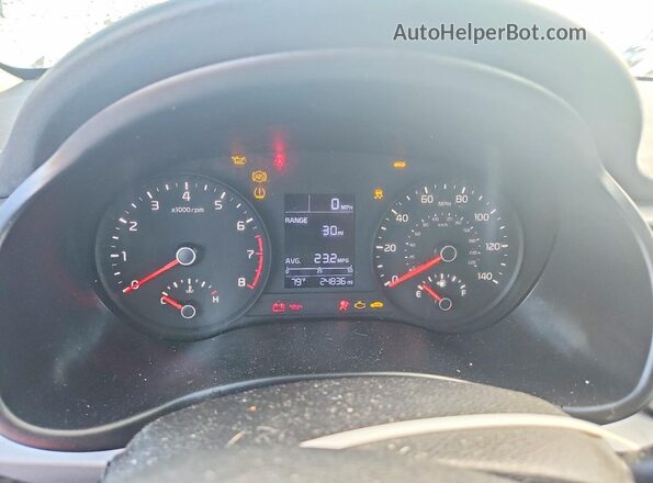 3KPA24AD0PE520370 2023 KIA RIO White Вид щитка приладів