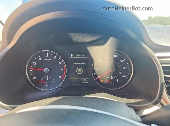 3KPA24AD0PE612580 2023 KIA RIO Blue Вид щитка приладів