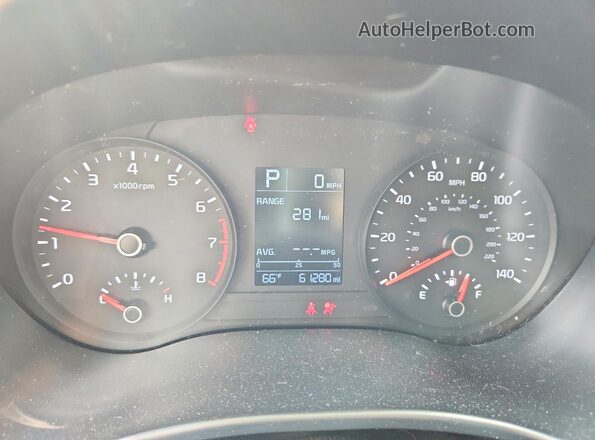 3KPA24AD1ME393589 2021 KIA RIO Синий Вид щитка приборов