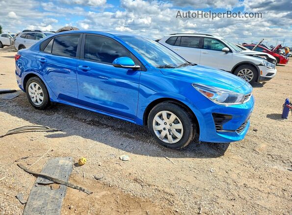 3KPA24AD1ME393589 2021 KIA RIO Синий Передняя правая четверть
