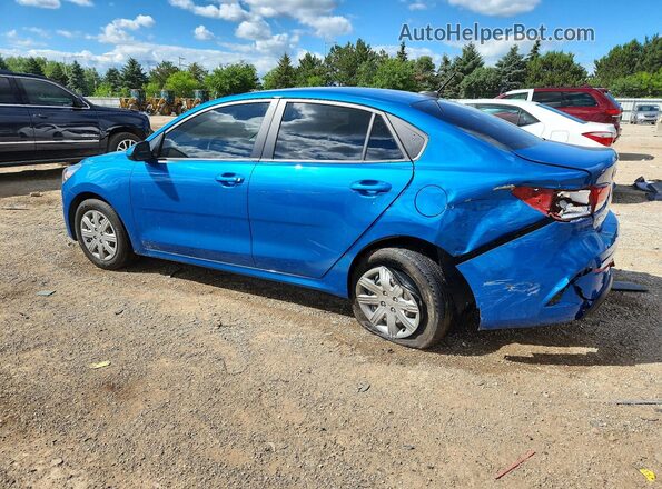 3KPA24AD1ME393589 2021 KIA RIO Синий Задняя левая четверть