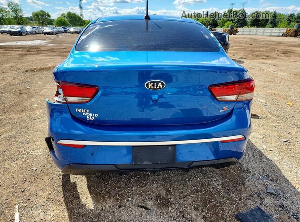 3KPA24AD1ME393589 2021 KIA RIO Синий Вид сзади