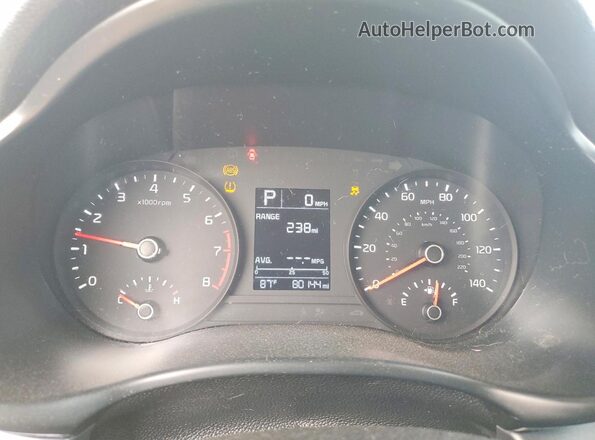 3KPA24AD1NE471273 2022 KIA RIO White Instrument cluster view